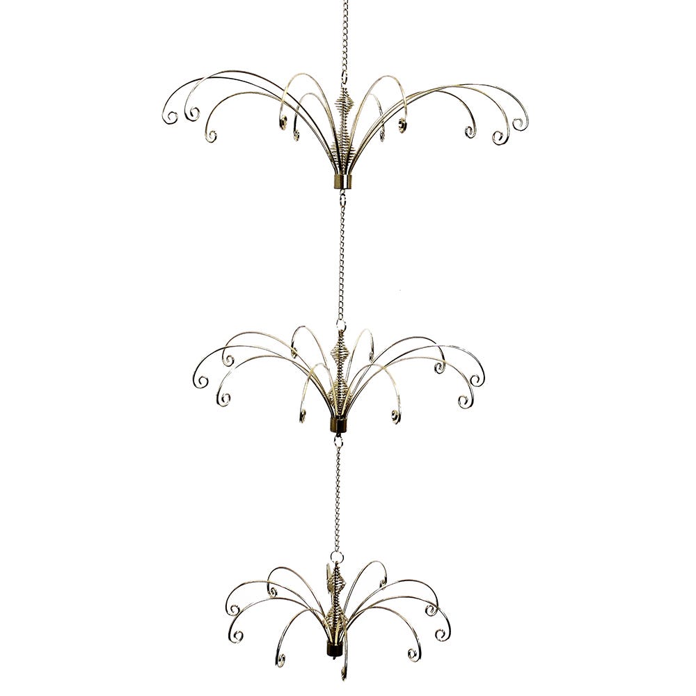 Kurt Adler 33-Inch Metal Gold Ceiling Suspended Tree